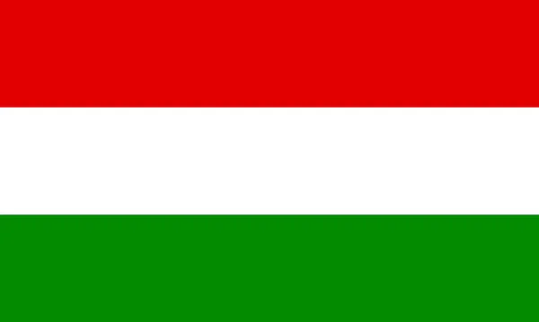 Enkel Ungern Officiella Flagga Ilustration Vektor Eps Stockvektor