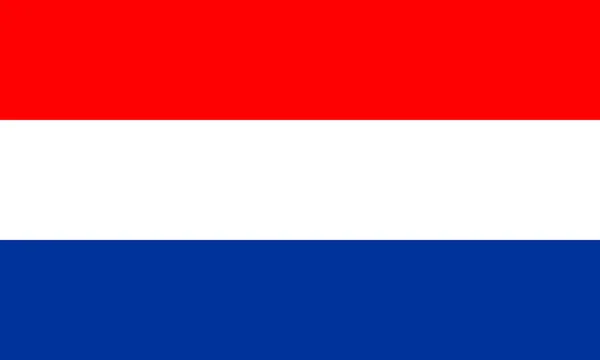 Enkel Nederländernas Officiella Flagga Ilustration Vektor Eps Stockillustration