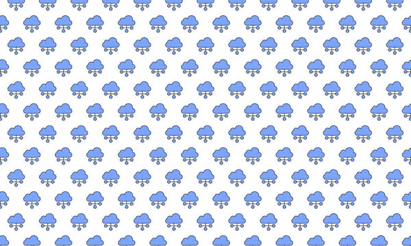 Cloud, Share Icons pattern on white background. Vector Illustration