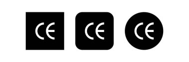 CE simge vektörünü farklı clipart tarzında işaretliyor. Vektör illüstrasyonu