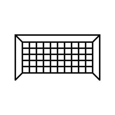 Futbol golü ikon vektörü. Spor, futbol, futbol. çizgi simgesi tarzı. Basit dizayn edilebilir. Vektör illüstrasyonu