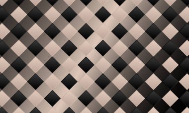 Kusursuz kare, kutu desenli. Siyah seramik kaplama. Soyut kare mozaik arka plan. Vektör illüstrasyonu