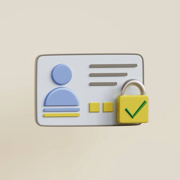 Personal Data Protection Render Illustration — Stock Photo, Image