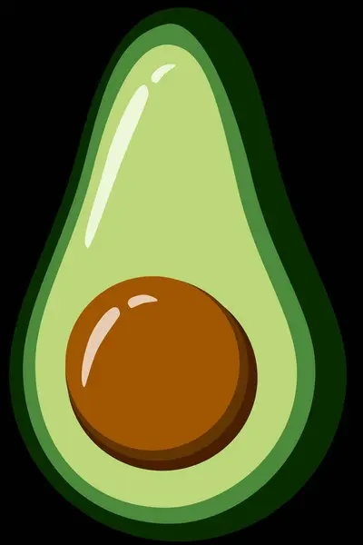 Groen Avocado Fruit Icoon Eenvoudige Stijl — Stockvector