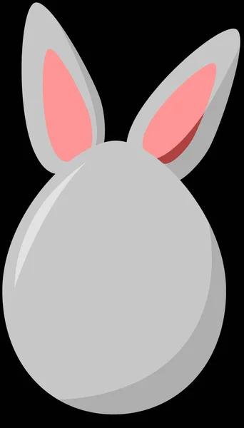 Ein Niedliches Kaninchen Mit Großen Ohren Und Ohren Farbvektor Oder — Stockvektor