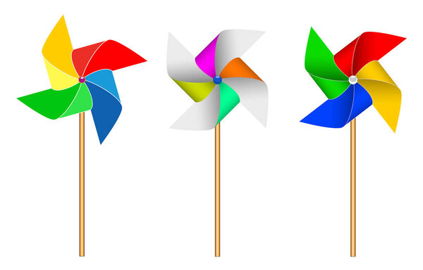 детализированная ветряная мельница реалистичный на белом фоне