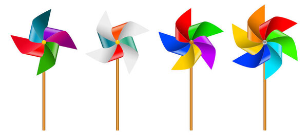 Детальная ветряная мельница реалистичный изолированный на белом фоне 3D иллюстрации