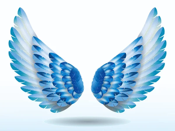 Realistická Duhová Andělská Křídla Izolovaná Ilustrace — Stock fotografie