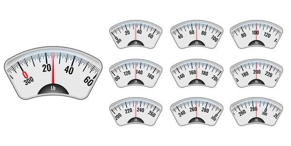 Realistic Bathroom Scale Weighing Machine Isolated Illustrator — Stock Vector