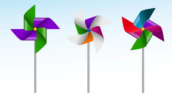 Detailed Windmill Toy Realistic Isolated White Background Illustration — Stock Photo, Image