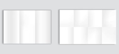 izole edilmiş gerçekçi boş kağıt - 3d illüstrasyon