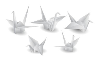 Kağıt Origami Hayvan Koleksiyonunun Resmini Ayarla