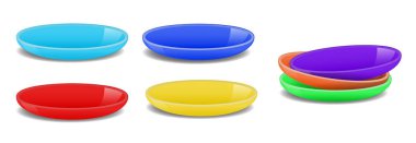 Renkli Plastik Tabakaların Resmini İzole Et  