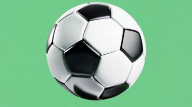 Yeşil Arkaplanda Dönen Futbol Topu