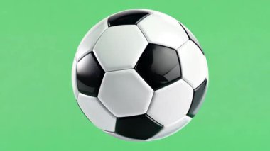 Film Yapımı İçin Yeşil Arkaplanda Spin Futbol Topu 