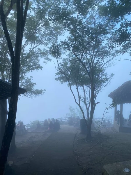 Misty mountain in Yogyakarta, Indonesia