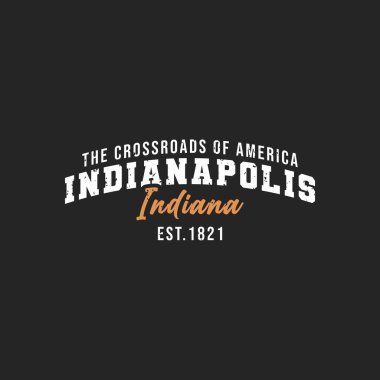 Indianapolis Indiana T-shirt Tasarım Şablonu
