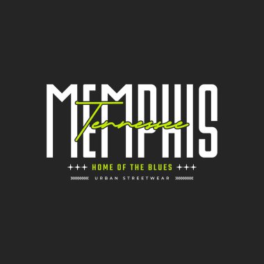 Memphis Tennessee Tişört Tasarım Şablonu