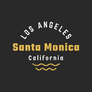 Santa Monica Sahilleri. Gömlek tasarımı için mükemmel.