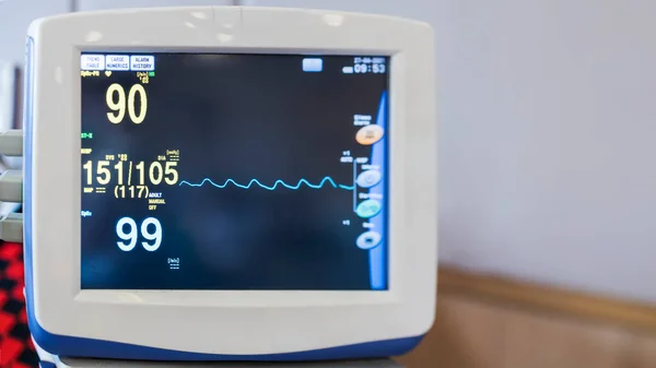 Schermo Monitoraggio Del Segno Vitale Medico Sala Operatoria Ospedale Frequenza — Foto Stock