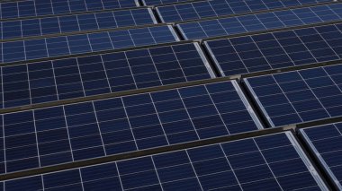 Güneş panelleri, yakın plan. Alternatif enerji, yeşil enerji. Ekoloji konsepti. Dünya 'nın yenilenemez kaynaklarının korunması.