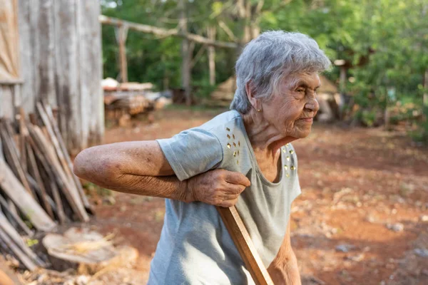 lifestyle of a grandmother on the farm