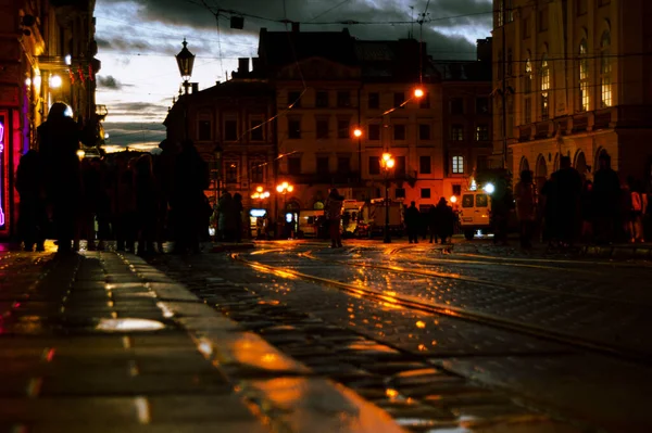 スウェーデンのストックホルム市の夜景は — ストック写真