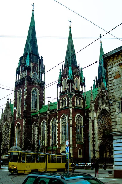 Chiesa San Nicola Cattedrale Nella Città Leopoli Ucraina — Foto Stock