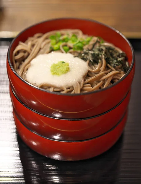 Shimane Japan November 2022 Closeup Izumo Soba Noodles Three Partitioned — 图库照片