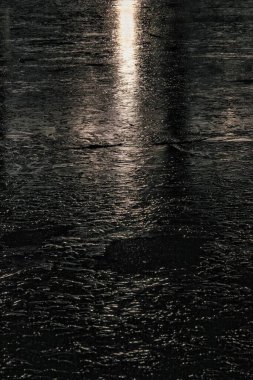 Tokyo, Japonya - 6 Ocak 2023: Göldeki buzun üzerindeki ışıklar