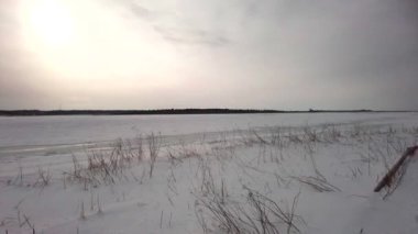 Hokkaido, Japan - January 25, 2023: Shunkunitai, a long and narrow sandbank which lies between the Sea of Okhotsk and Lake Furen