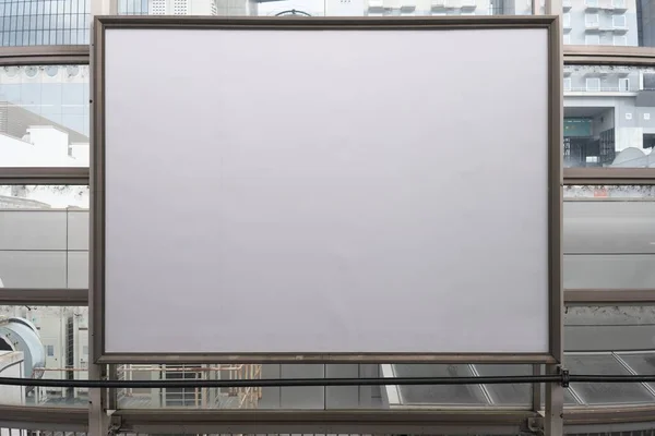 Kioto Japonia Feburuay 2023 Big Blank Billboard Lub Tablica Reklamowa — Zdjęcie stockowe