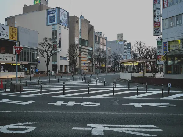 Iwate Ιαπωνία Μαρτίου 2023 Σταθμός Morioka Και Πλατεία Σταθμού Ξημέρωμα — Φωτογραφία Αρχείου