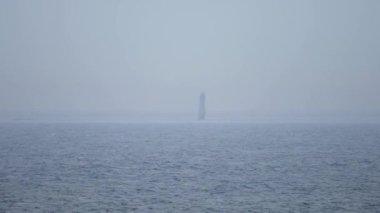 Hokkaido, Japonya - 7 Haziran 2023: Kaigarajima deniz feneri Signalny veya Kaigara Adası