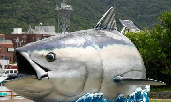 Kagoshima Japón Mayo 2023 Gran Monumento Atún Rojo Puerto Pesquero — Foto de Stock