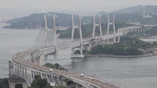香川県 2023年6月25日瀬戸内海の美しい四国瀬戸大橋の上から望む — ストック動画