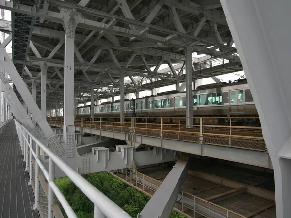Kagawa Ιαπωνία Ιουνίου 2023 Γραμμή Seto Ohashi Στη Μεγάλη Γέφυρα — Φωτογραφία Αρχείου