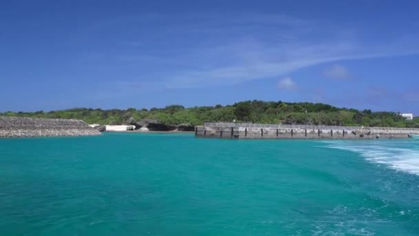 Okinawa Japan July 2023 Port Aragusuku Panari Island Okinawa Japan — Stock Video
