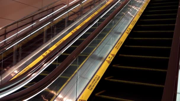 Tóquio Japão Julho 2023 Escada Rolante Não Tripulada Sem Pessoas — Vídeo de Stock