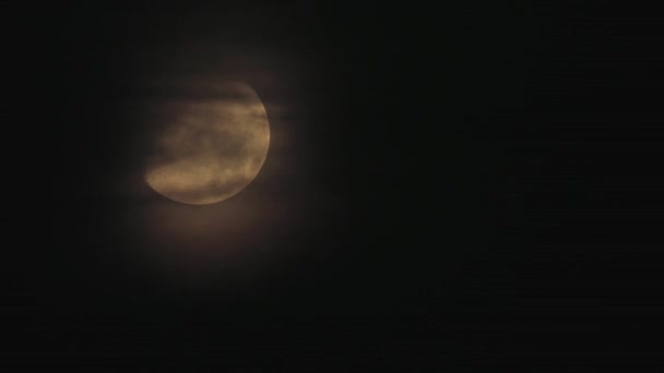 Tóquio Japão Agosto 2023 Uma Meia Lua Coberta Nuvens Fracas — Vídeo de Stock