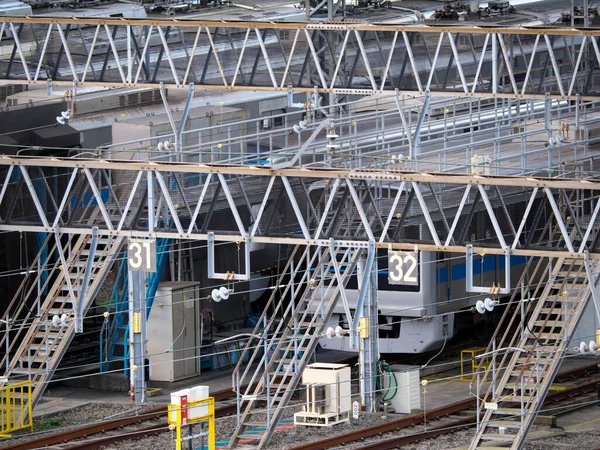 Τόκιο Ιαπωνία Αυγούστου 2023 Σιδηροδρομικός Σταθμός Πρωί Στην Ιαπωνία — Φωτογραφία Αρχείου