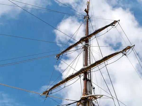 Stock image Tokyo, Japan -August 27, 2024:  The mast of a sailing vessel,