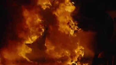 Valencia, İspanya - 19 Mart 2025: Valencia, İspanya 'da Yangın Festivali veya Fallas
