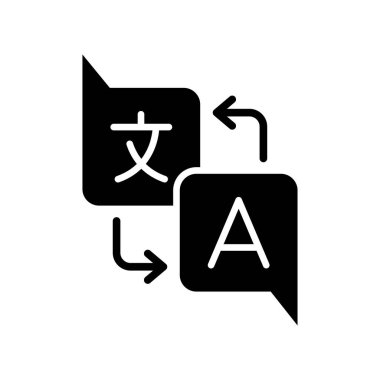 translation icon vector design template in white background