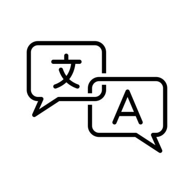 translation icon vector design template in white background