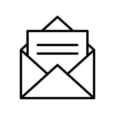 envelope icon vector design template in white background