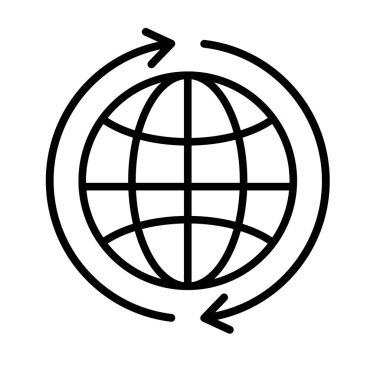 internet globe icon vector design template in white background