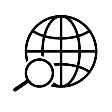 internet globe icon vector design template in white background