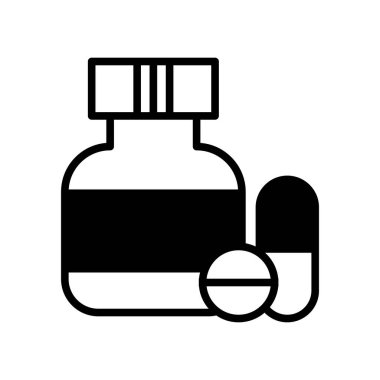 pills -drug icon vector design template in white background