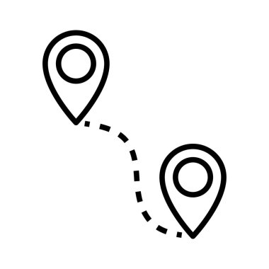 pin locator icon vector design template in white background